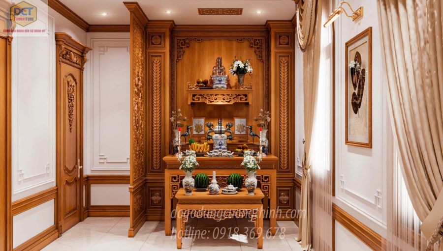 Thi công nội thất phòng thờ